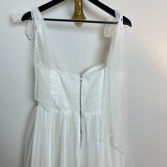 PETAL & PUP Floret Midi Dress in White Size Large - Picture 9 of 10
